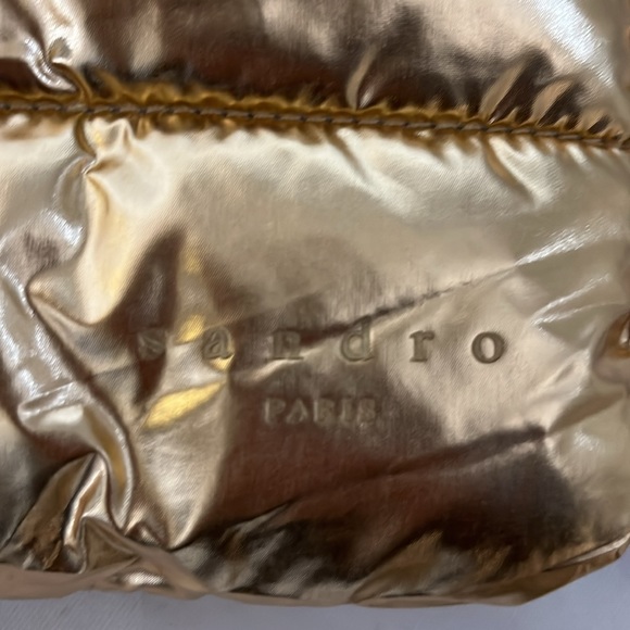 Sandro Gold Puffer Clutch Bag - Picture 6 of 7